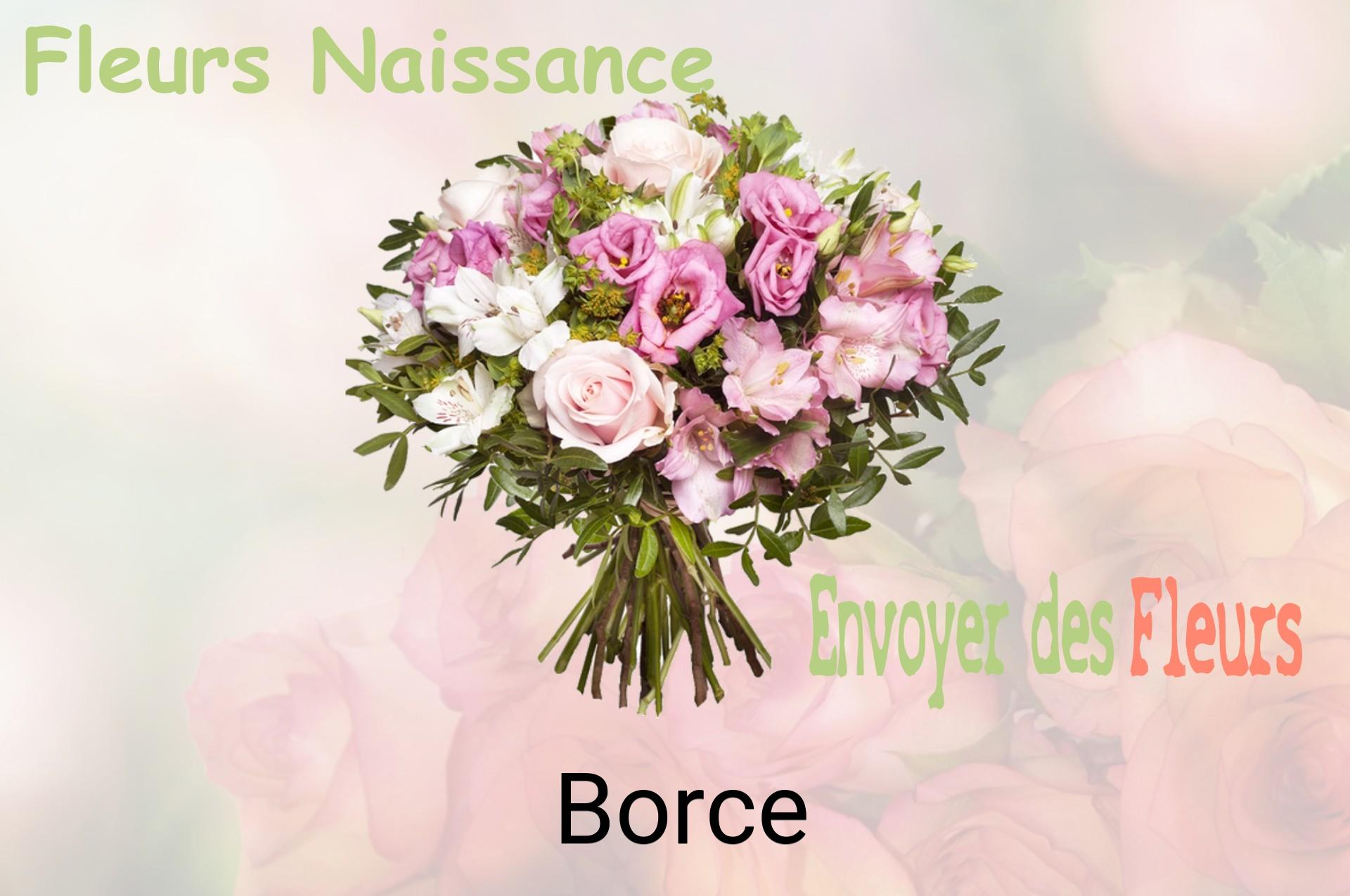Bouquet de fleurs de naissance livré à Borce