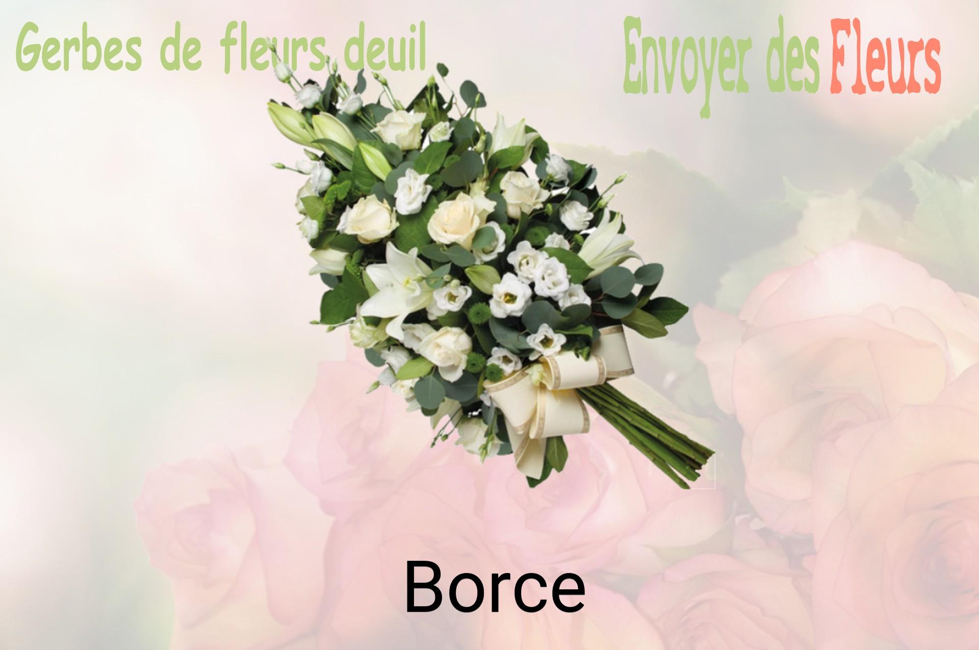 Gerbe de fleurs de deuil livrée à Borce